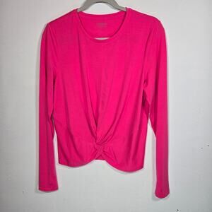 Athleta Essence Pink Twist Top. Size Large.